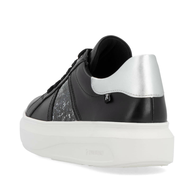 Rieker Artikelnummer W1202-00 Rieker Damen Sneaker Low mattschwarz-silber Bis zu 55% Rabatt