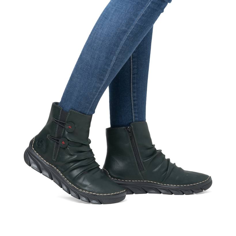 Rieker Artikelnummer 55052-54 Rieker Damen Schnürstiefel waldgrün Super Rabatt