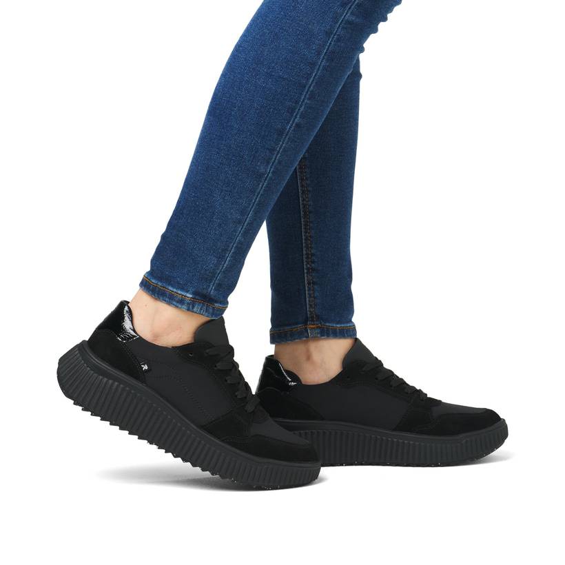 Rieker Artikelnummer W1700-00 Rieker Damen Sneaker Low carbonschwarz Speichern exportieren