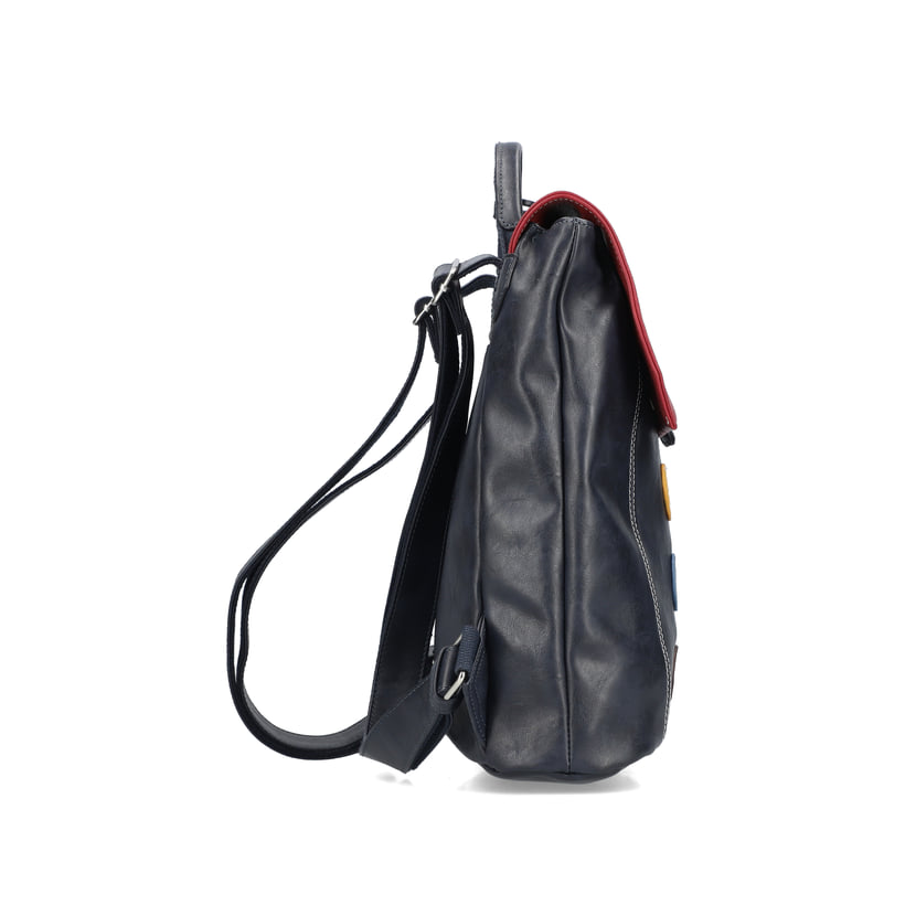 Rieker Artikelnummer H1357-14 Rieker Rucksack stahlblau-kirschrot Auslauf