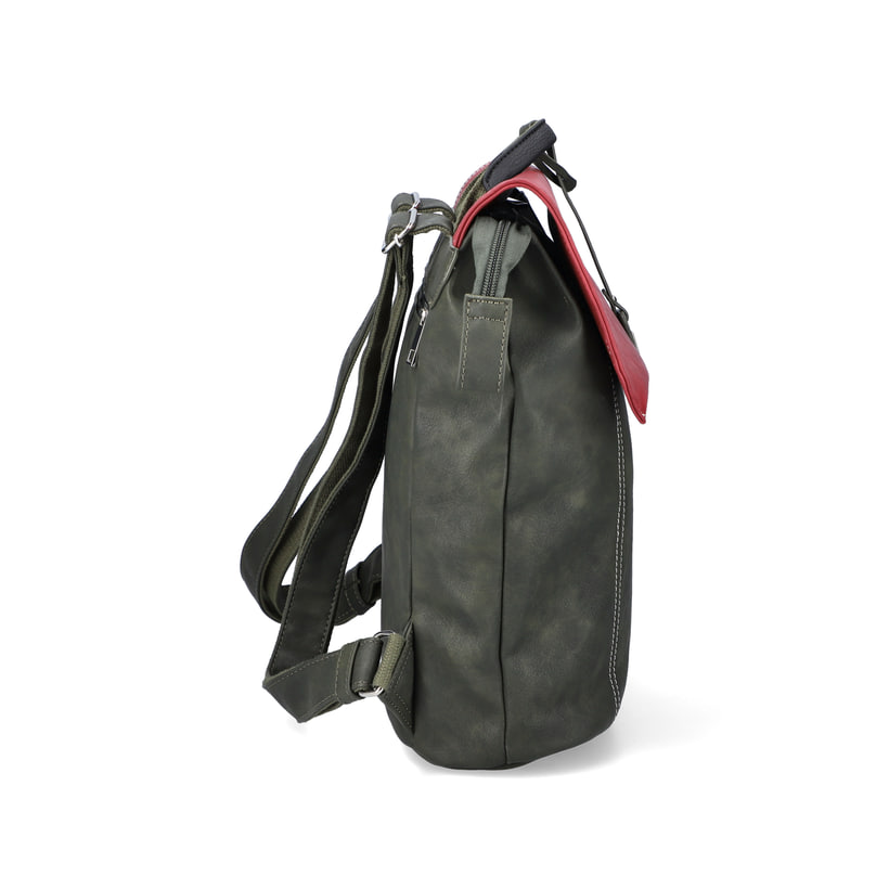 Rieker Artikelnummer H1357-54 Rieker Rucksack waldgrün-kirschrot Meist gekauft