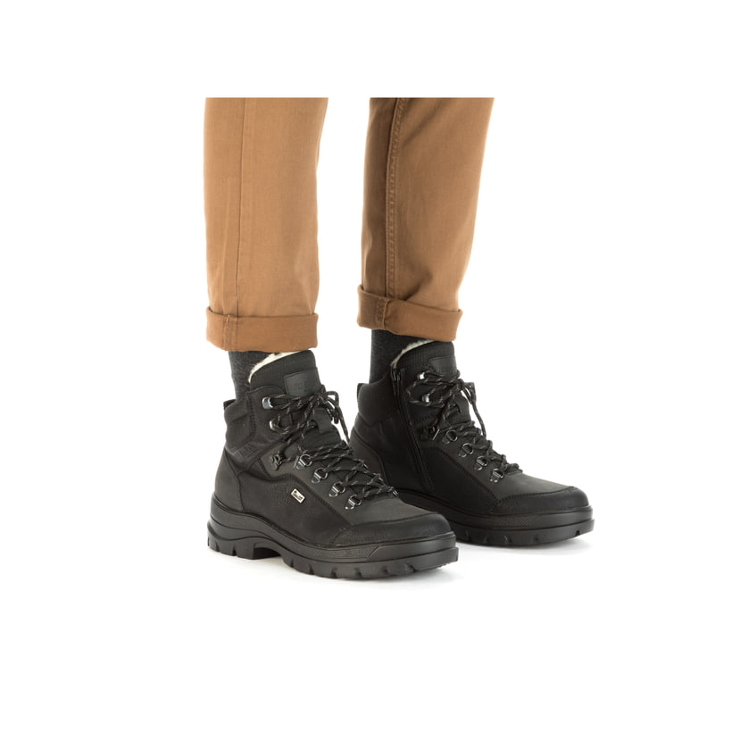 Rieker Artikelnummer F5410-00 Rieker Herren Schnürstiefel nachtschwarz Vierteljährliche Förderung