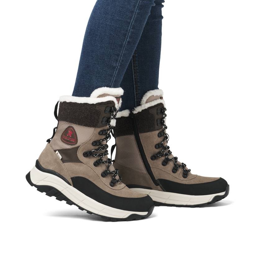 Rieker Artikelnummer W0066-64 Rieker Damen Schnürstiefel braunbeige Riesige Rabatte