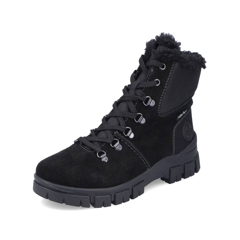 Rieker Artikelnummer Z1010-00 Rieker Damen Schnürstiefel nachtschwarz Fabrikladen