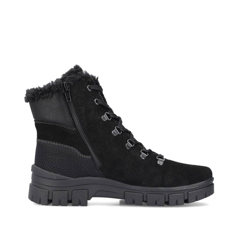 Rieker Artikelnummer Z1010-00 Rieker Damen Schnürstiefel nachtschwarz Fabrikladen