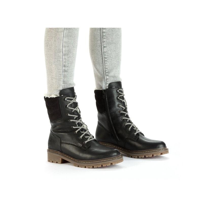 Rieker Artikelnummer Y9232-00 Rieker Damen Schnürstiefel tiefschwarz Begrenzt auf 3 Tage