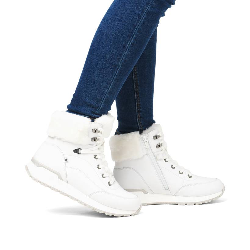 Rieker Artikelnummer W0670-80 Rieker Damen Schnürstiefel kristallweiß Hotsell