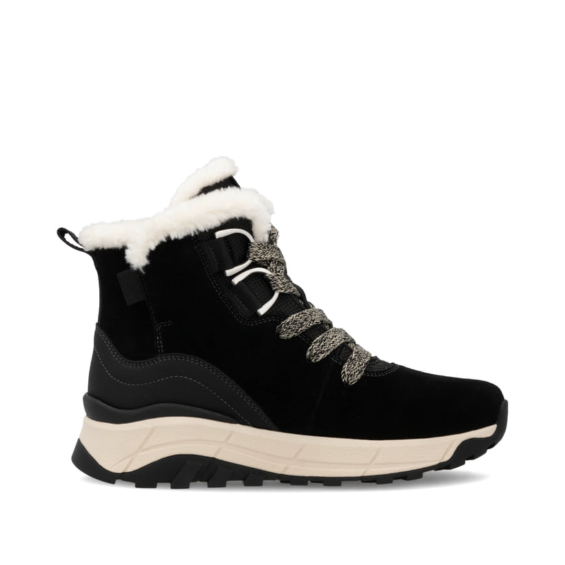 Rieker Artikelnummer W0073-00 Rieker Damen Schnürstiefel graphitschwarz Schlussverkauf