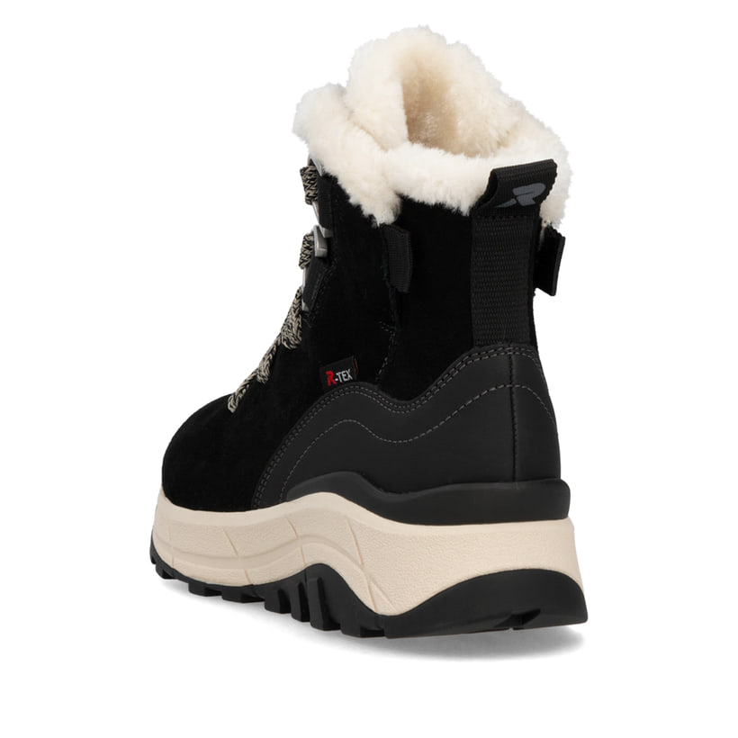 Rieker Artikelnummer W0073-00 Rieker Damen Schnürstiefel graphitschwarz Schlussverkauf