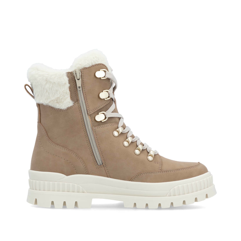 Rieker Artikelnummer W2174-20 Rieker Damen Schnürstiefel braunbeige Günstiger Verkauf
