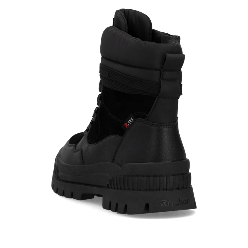 Rieker Artikelnummer W2171-00 Rieker Damen Schnürstiefel carbonschwarz Fabrikverkauf