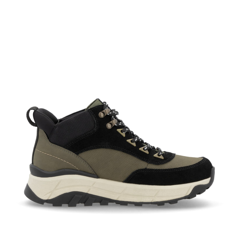 Rieker Artikelnummer W0067-54 Rieker Damen Schnürstiefel urbanschwarz-khaki Meist gekauft
