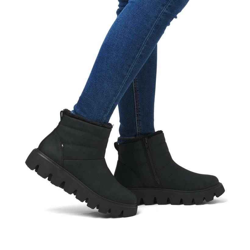 Rieker Artikelnummer W2070-00 Rieker Damen Kurzstiefel graphitschwarz Fabrik Onlineshop