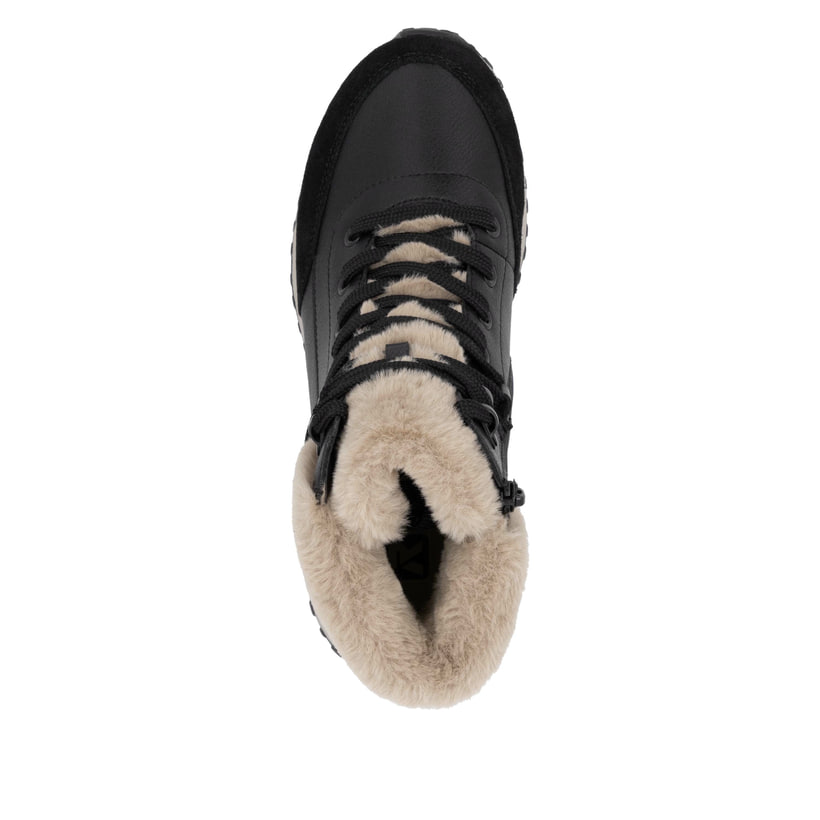Rieker Artikelnummer W0670-00 Rieker Damen Schnürstiefel carbonschwarz Günstig kaufen