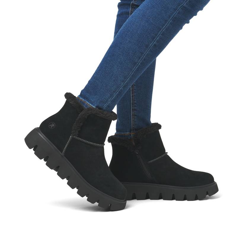 Rieker Artikelnummer W2071-00 Rieker Damen Kurzstiefel tiefschwarz Großer Ausverkauf