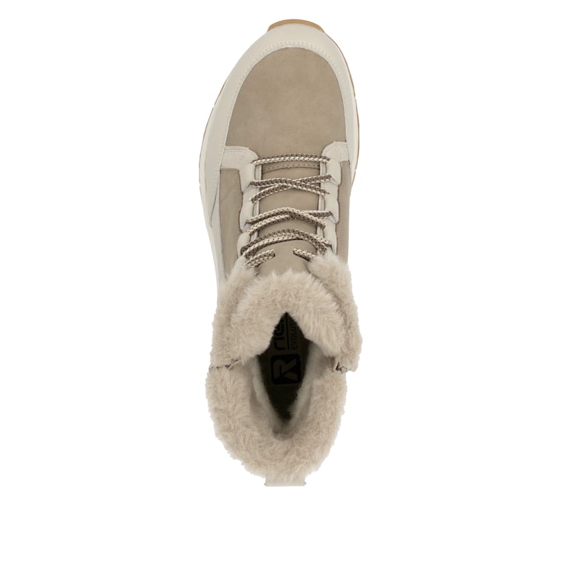 Rieker Artikelnummer W0071-20 Rieker Damen Schnürstiefel cremebeige Begrenztes Angebot