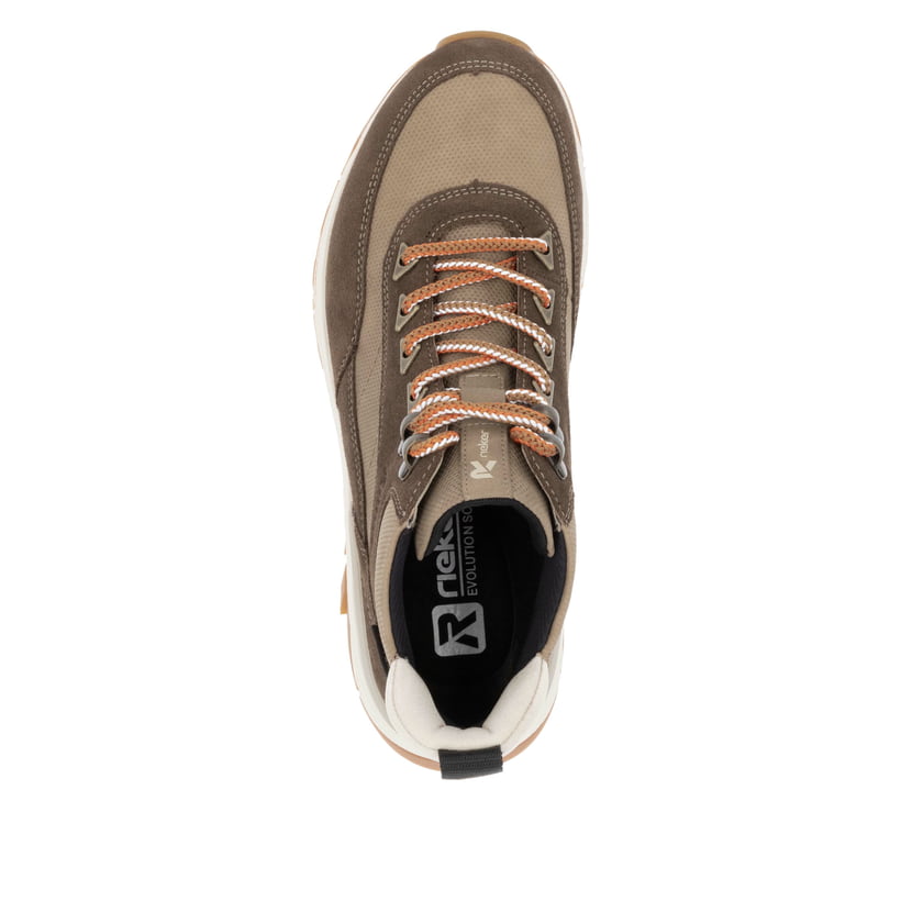 Rieker Artikelnummer W0067-20 Rieker Damen Schnürstiefel hozbraun-beige Online Shopping