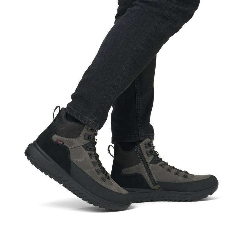 Rieker Artikelnummer U0174-42 Rieker Herren Schnürstiefel graphitgrau-schwarz Exklusivangebot