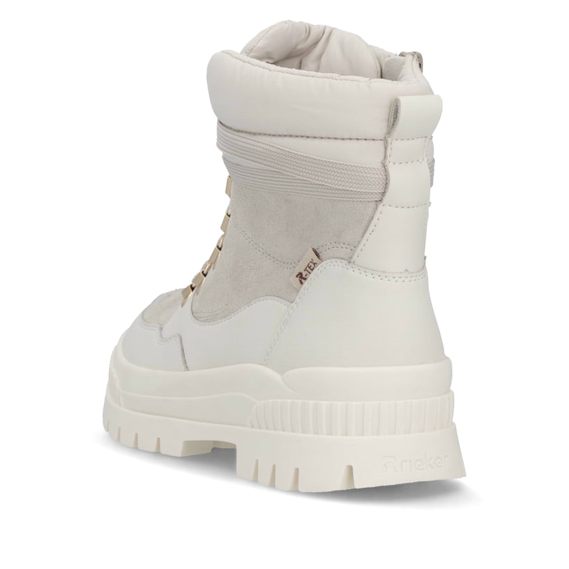 Rieker Artikelnummer W2171-80 Rieker Damen Schnürstiefel arktikgrau-cremeweiß Preisnachlass