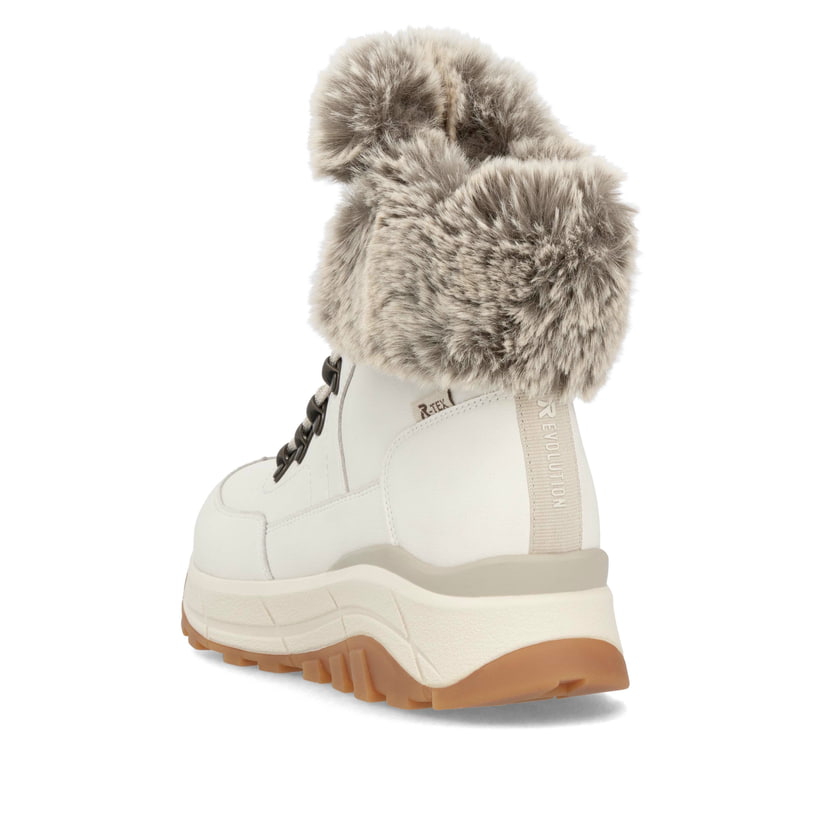 Rieker Artikelnummer W0063-80 Rieker Damen Schnürstiefel cremeweiß Black Friday