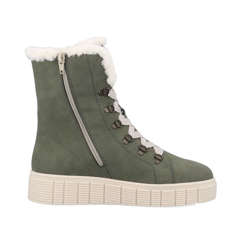 Rieker Artikelnummer W1070-54 Rieker Damen Schnürstiefel khaki snow Vatertagsangebot