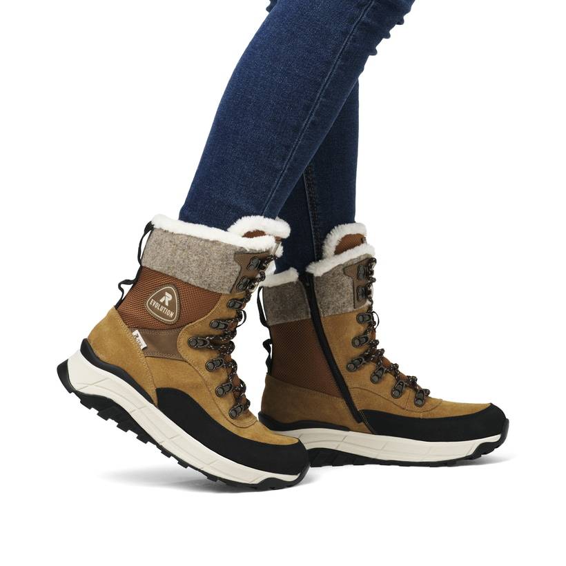 Rieker Artikelnummer W0066-22 Rieker Damen Schnürstiefel kamelbraun Jubiläumsangebot