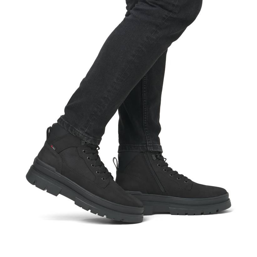 Rieker Artikelnummer U1270-00 Rieker Herren Schnürstiefel asphaltschwarz Top Angebot