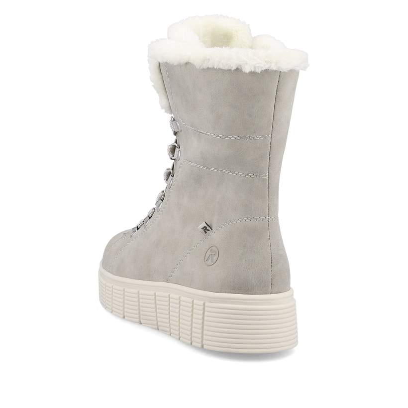 Rieker Artikelnummer W1070-40 Rieker Damen Schnürstiefel platinum grey Blitzangebot