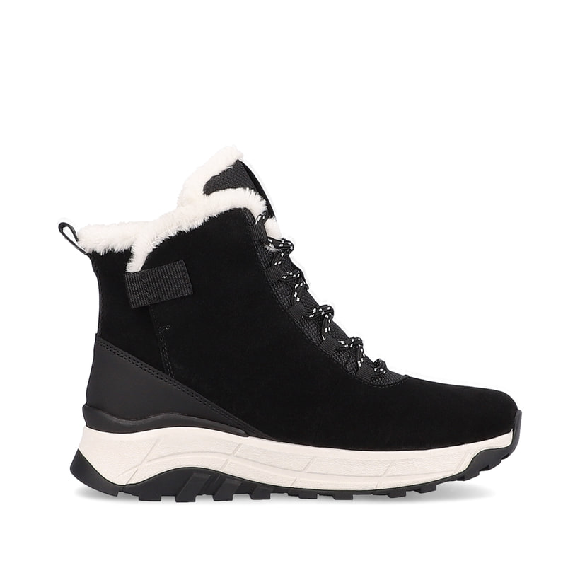 Rieker Artikelnummer W0060-00 Rieker Damen Schnürstiefel deep-black pearl Große Rabatte