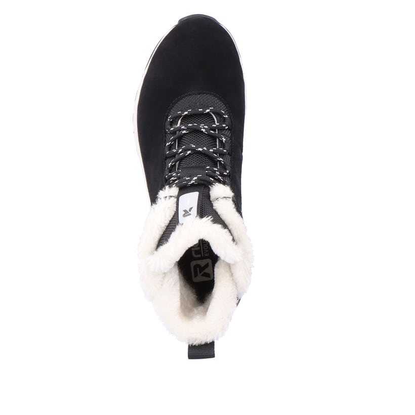 Rieker Artikelnummer W0060-00 Rieker Damen Schnürstiefel deep-black pearl Große Rabatte