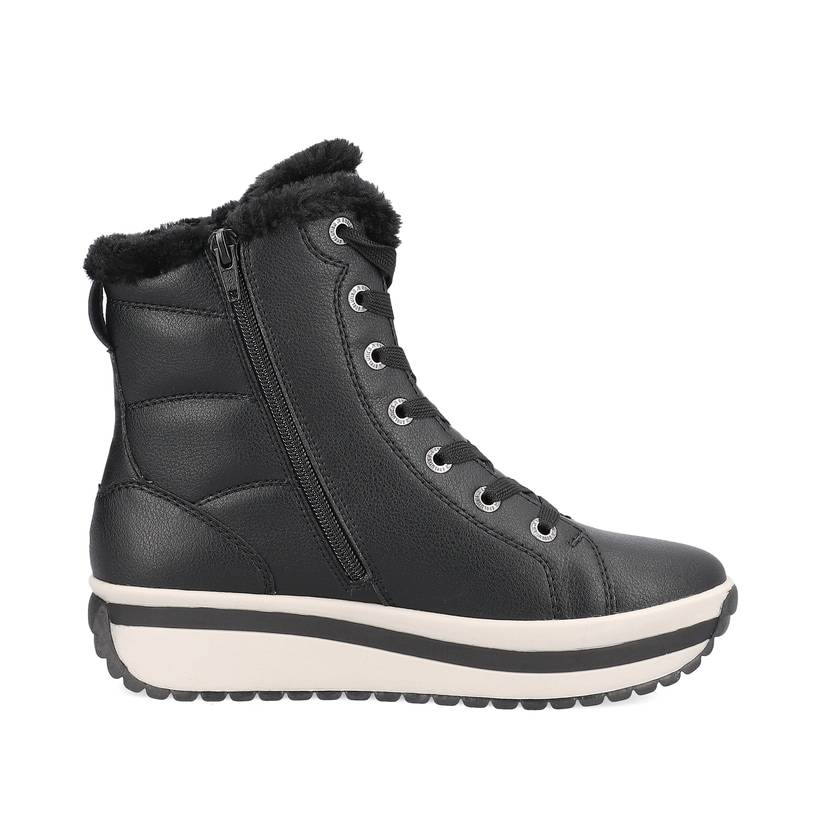 Rieker Artikelnummer W0963-01 Rieker Damen Schnürstiefel urbanschwarz Räumungsverkauf