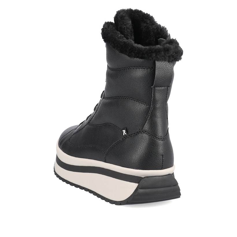 Rieker Artikelnummer W0963-01 Rieker Damen Schnürstiefel urbanschwarz Räumungsverkauf