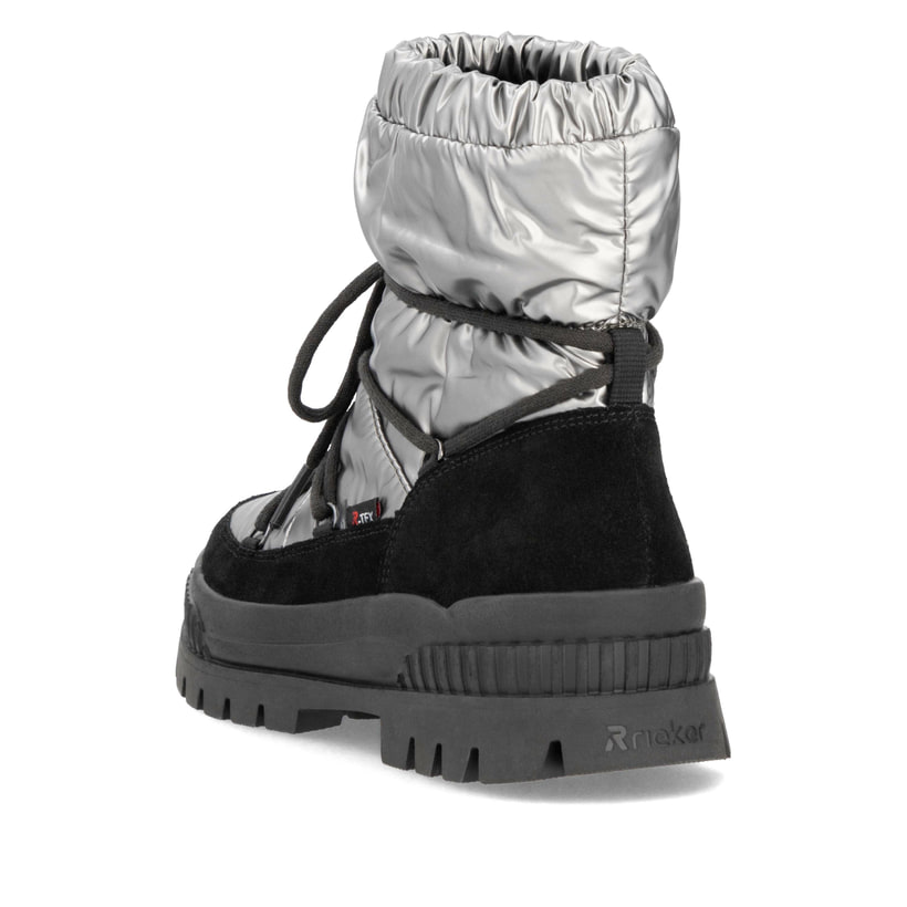 Rieker Artikelnummer W2170-42 Rieker Damen Kurzstiefel silber-schwarz Sonderangebote