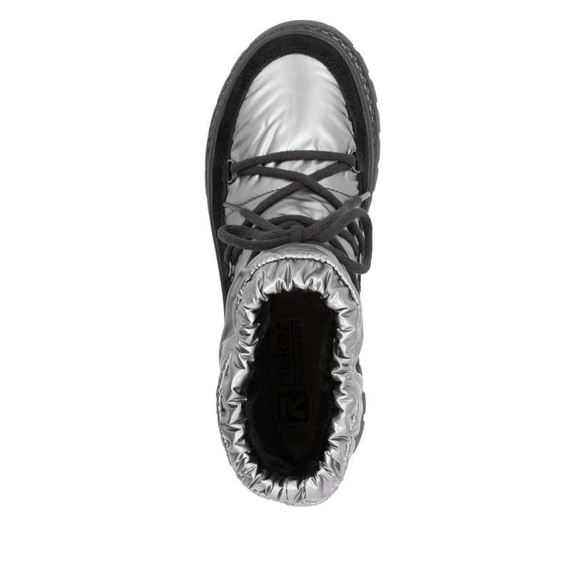 Rieker Artikelnummer W2170-42 Rieker Damen Kurzstiefel silber-schwarz Sonderangebote