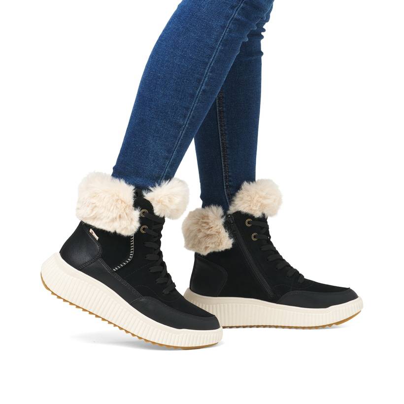 Rieker Artikelnummer W1773-00 Rieker Damen Kurzstiefel graphitschwarz VIP-Rabatte