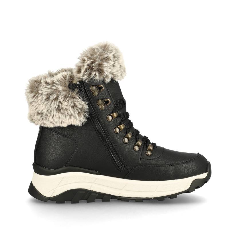 Rieker Artikelnummer W0063-00 Rieker Damen Schnürstiefel stahlschwarz Tiefpreis