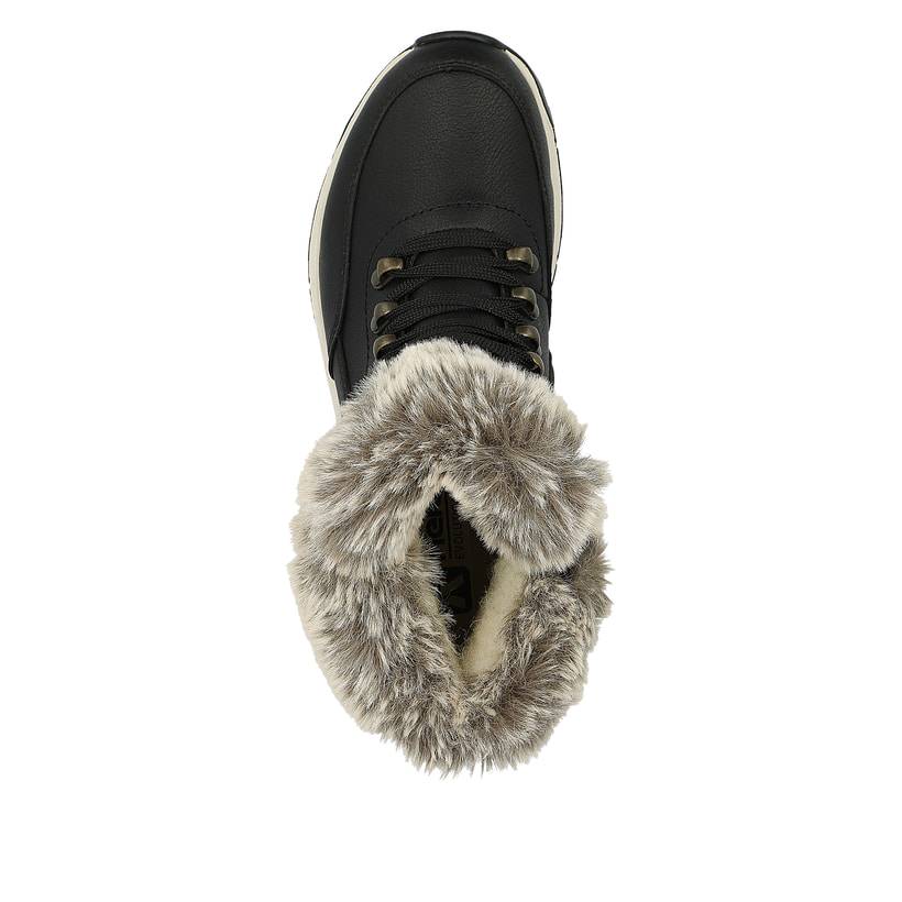 Rieker Artikelnummer W0063-00 Rieker Damen Schnürstiefel stahlschwarz Tiefpreis