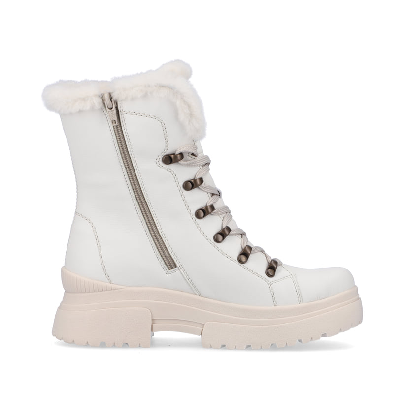 Rieker Artikelnummer W0372-80 Rieker Damen Schnürstiefel frost white Kostenlose Rückgabe
