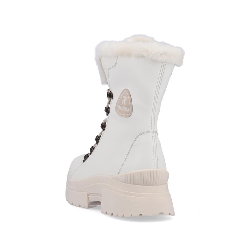 Rieker Artikelnummer W0372-80 Rieker Damen Schnürstiefel frost white Kostenlose Rückgabe