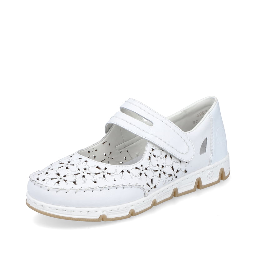 Rieker Artikelnummer 49977-80 Rieker Damen Ballerinas reinweiss Letzte 3 Tage