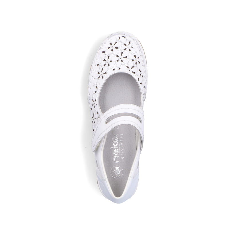 Rieker Artikelnummer 49977-80 Rieker Damen Ballerinas reinweiss Letzte 3 Tage