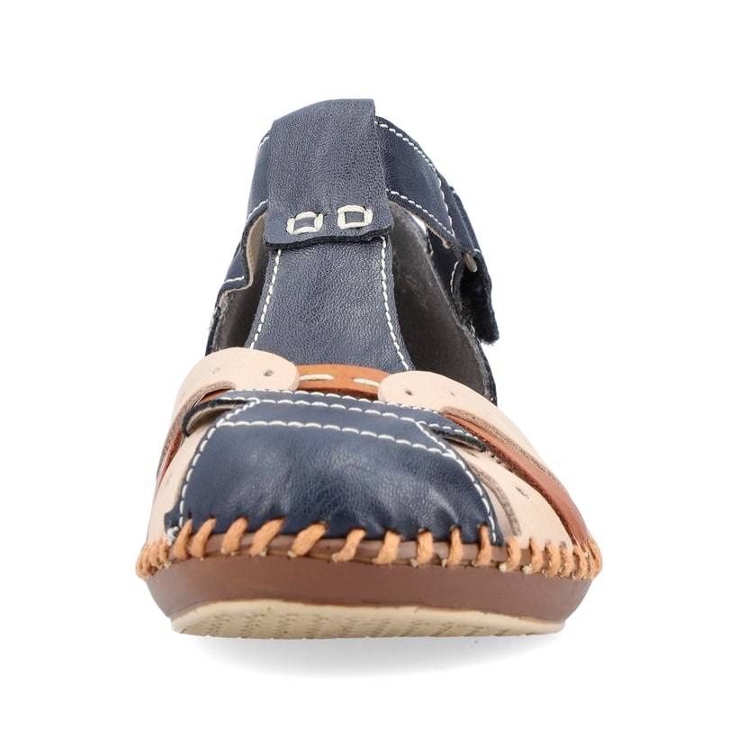 Rieker Artikelnummer M1655-14 Rieker Damen Riemchensandalen marineblau-beige Neueste Stile