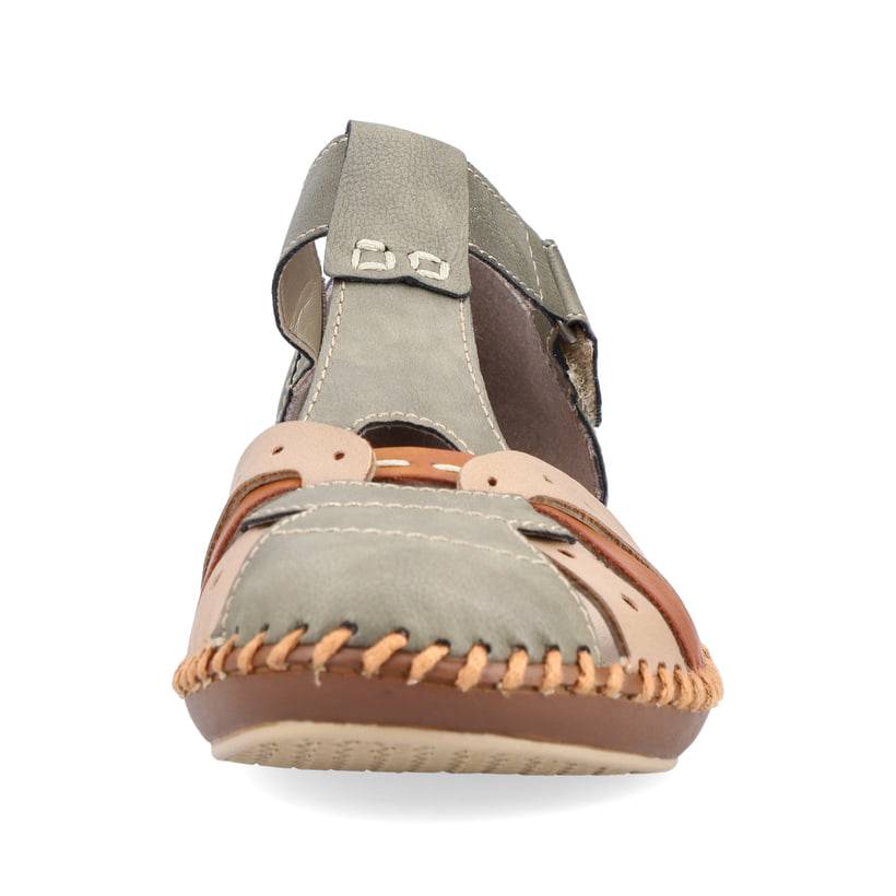 Rieker Artikelnummer M1655-54 Rieker Damen Riemchensandalen mintgrün-beige Zeitbegrenzte Promotion