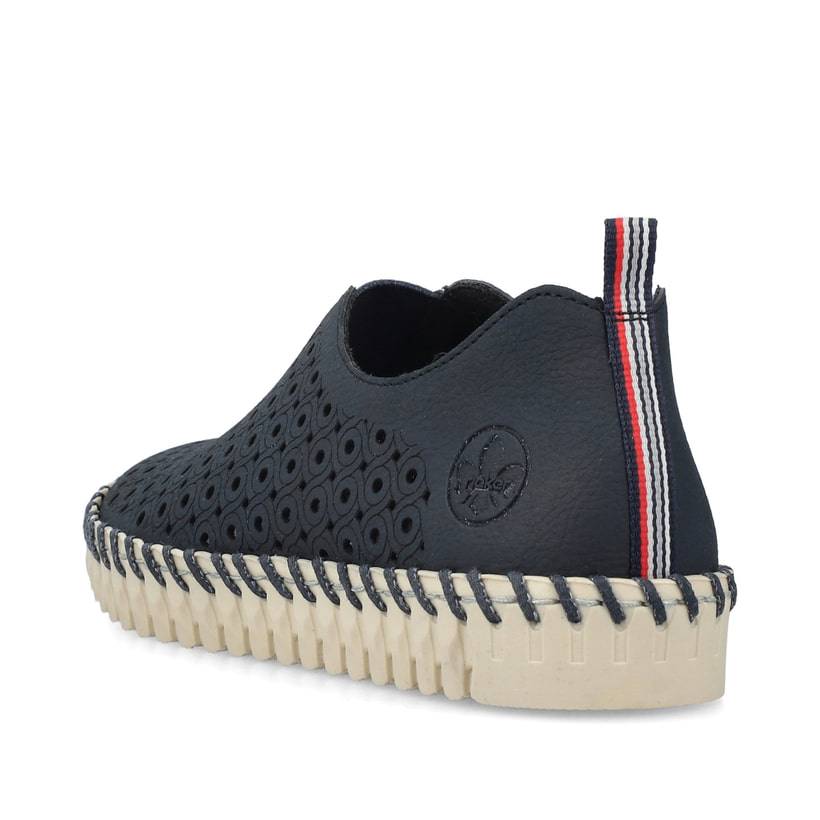 Rieker Artikelnummer N1963-14 Rieker Damen Slipper stahlblau Bis zu 50% Rabatt