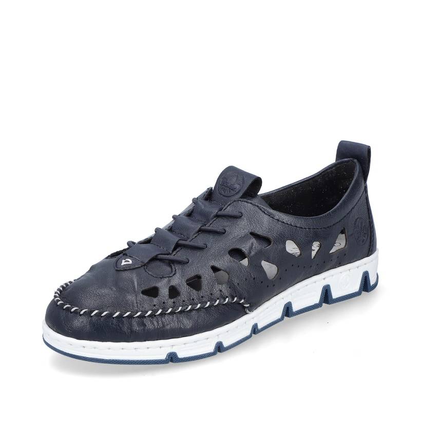 Rieker Artikelnummer 49956-14 Rieker Damen Slipper stahlblau Vierteljährliche Förderung