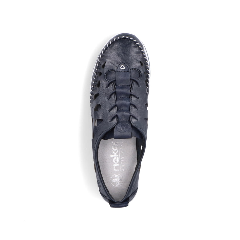 Rieker Artikelnummer 49956-14 Rieker Damen Slipper stahlblau Vierteljährliche Förderung