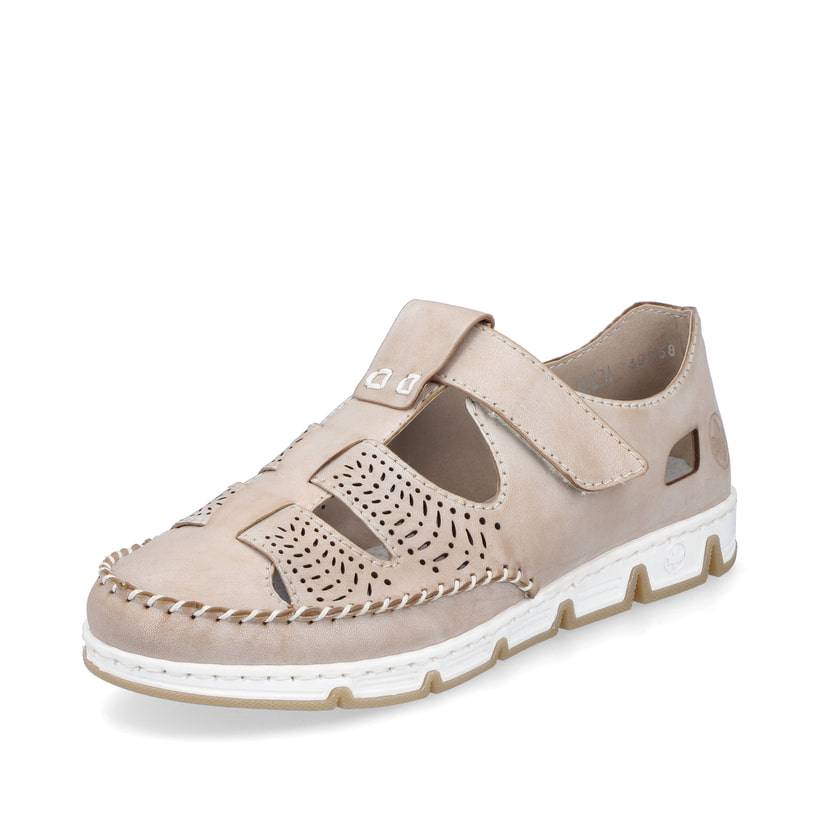 Rieker Artikelnummer 49958-61 Rieker Damen Slipper braun-beige Bis zu 55% Rabatt