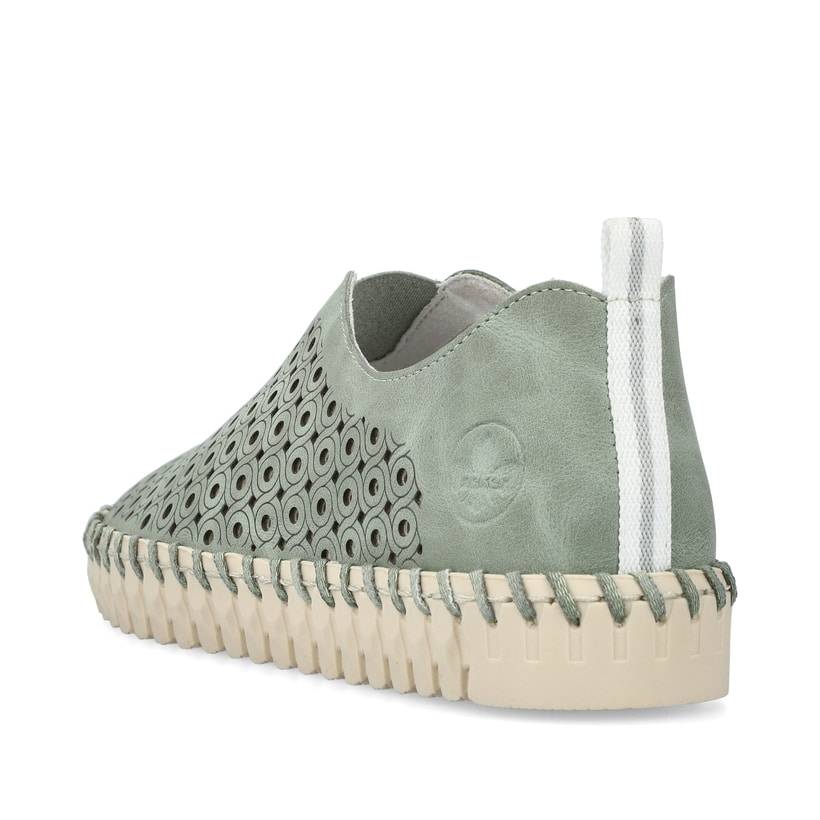 Rieker Artikelnummer N1963-52 Rieker Damen Slipper khakigrün Nur noch ein Tag übrig