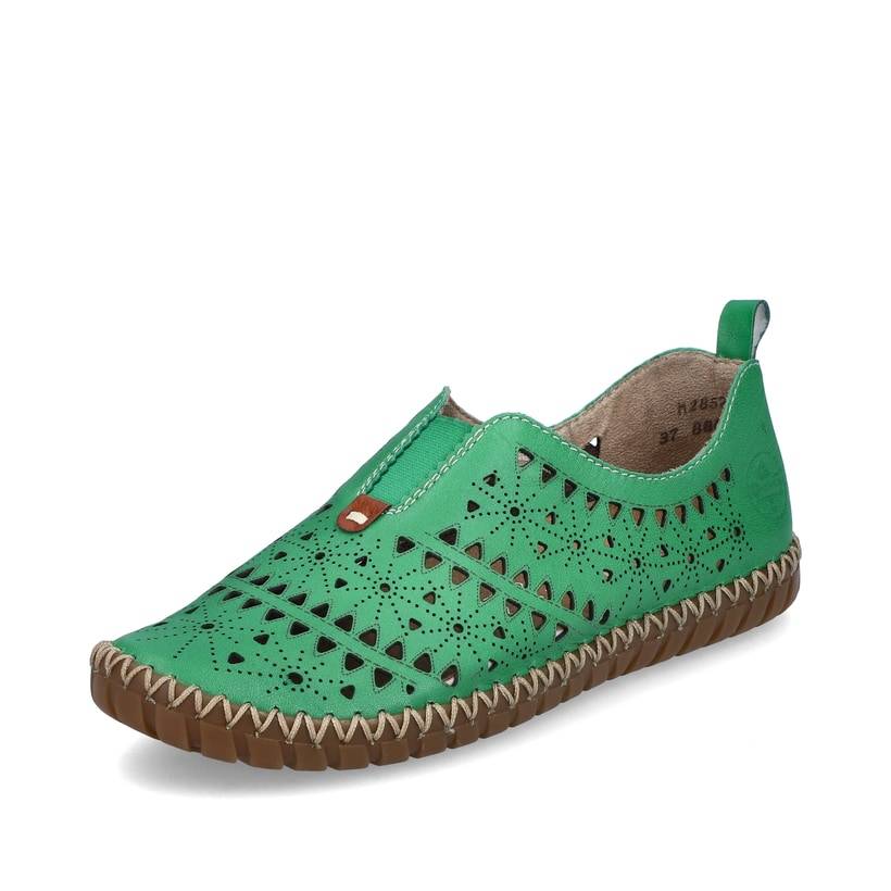 Rieker Artikelnummer M2852-52 Rieker Damen Slipper waldgrün Riesige Rabatte
