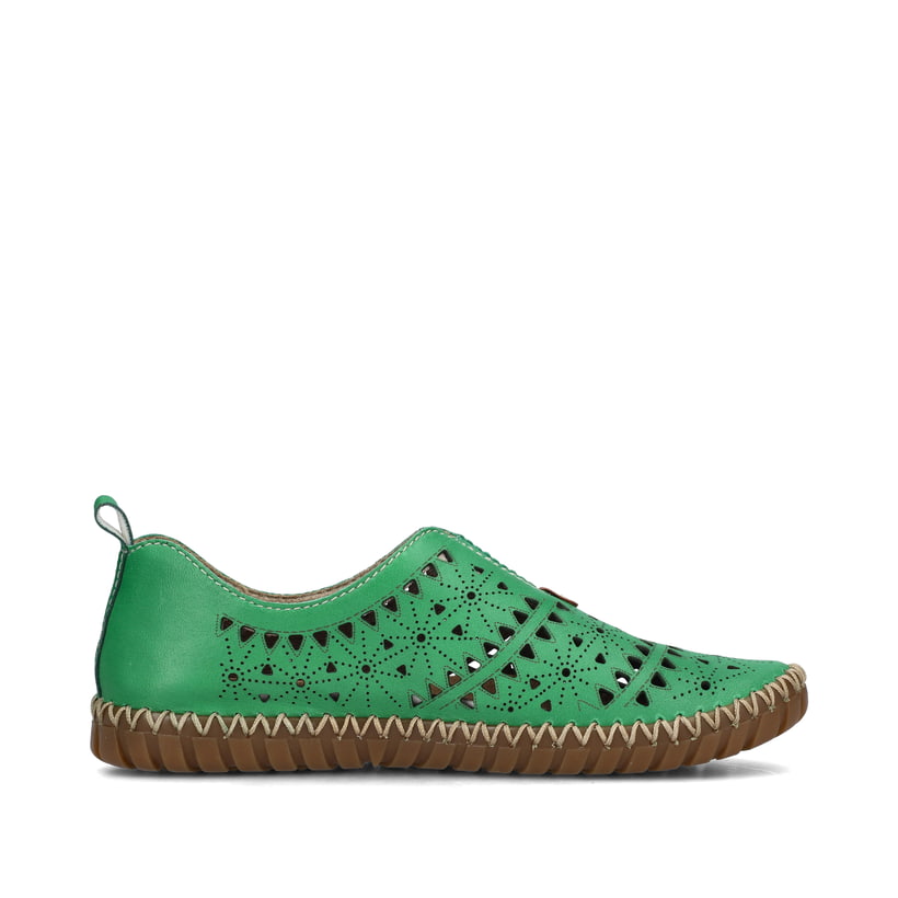 Rieker Artikelnummer M2852-52 Rieker Damen Slipper waldgrün Riesige Rabatte